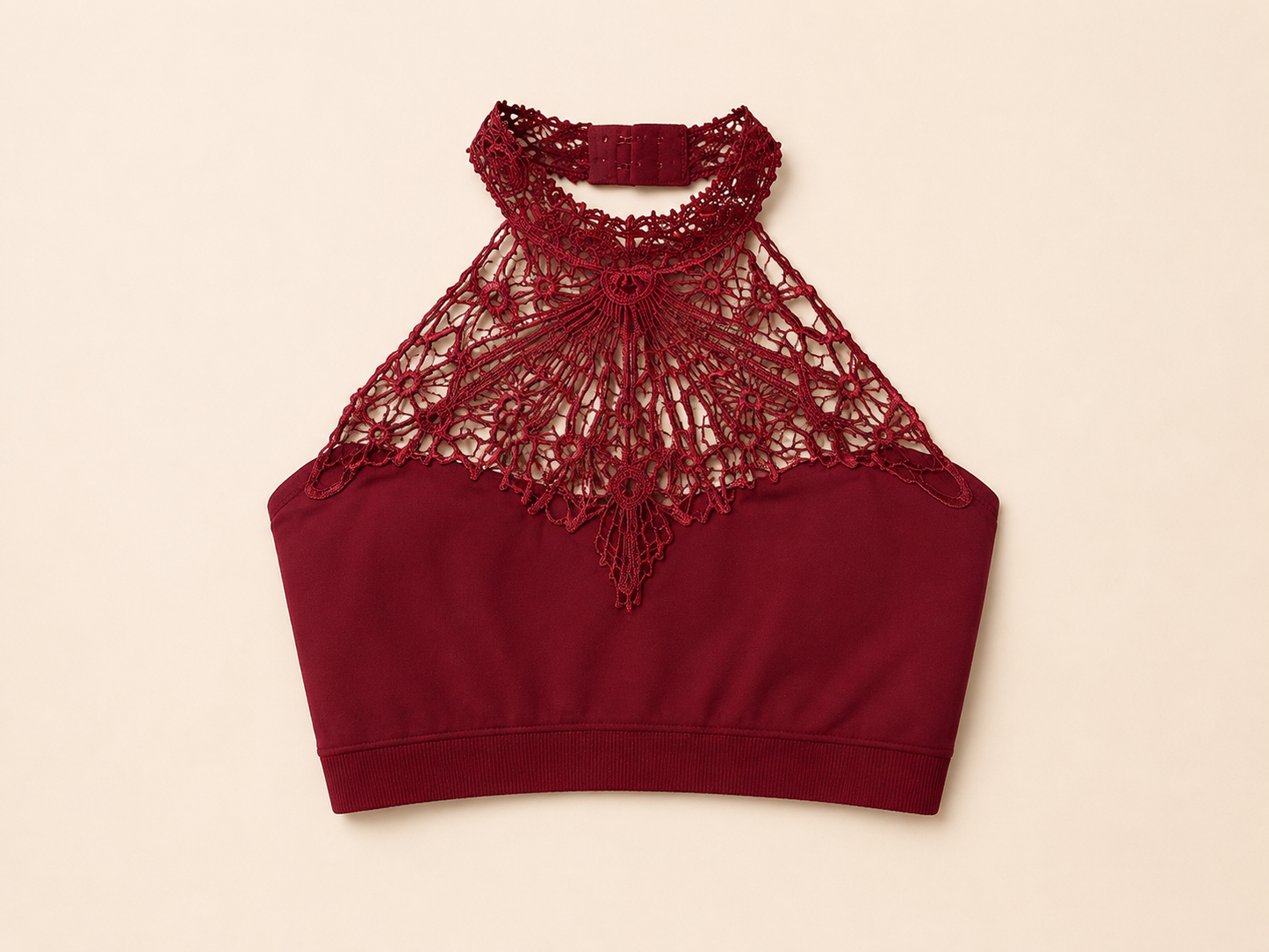 Crimson Elegance Lace Bralette ❤️